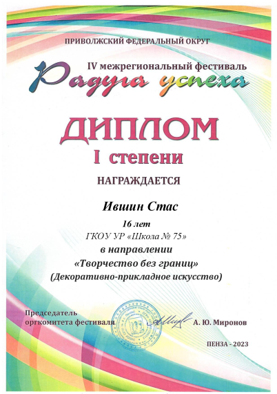 IV Межрегиональный фестиваль «Радуга успеха».