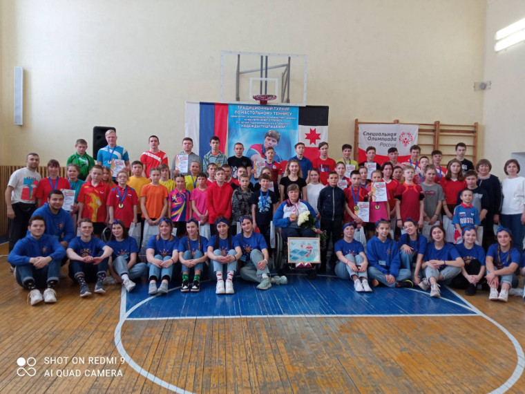 Участие в соревнованиях по настольному теннису среди детей с ОВЗ на приз призера Параолимпийских игр в Токио Надежды Пушпашевой.